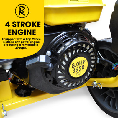 RocwooD Petrol Pressure Washer 3950PSI Electric Start - 9