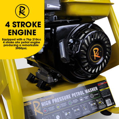 RocwooD Petrol Pressure Washer 3950PSI - 7