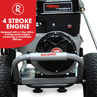 RocwooD Petrol Pressure Washer Electric Start 5000 PSI - 6
