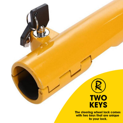 RocwooD Steering Wheel Lock Baseball Bat Security Safety Car Van - 7