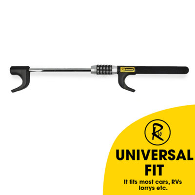 RocwooD Steering Wheel Lock Combination Keyless Hardened Steel Car Van Security - 3