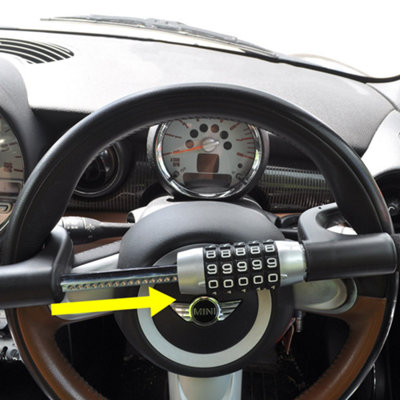 RocwooD Steering Wheel Lock Combination Keyless Hardened Steel Car Van ...