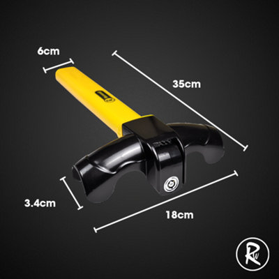 RocwooD Steering Wheel Lock Heavy Duty Car Safety High Security Key