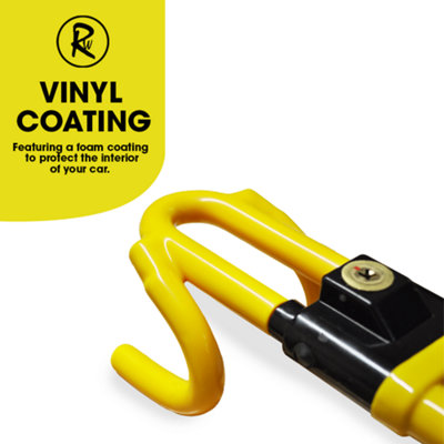 RocwooD Steering Wheel Lock Twin Bar Heavy Duty Security Car Van Caravan - 5