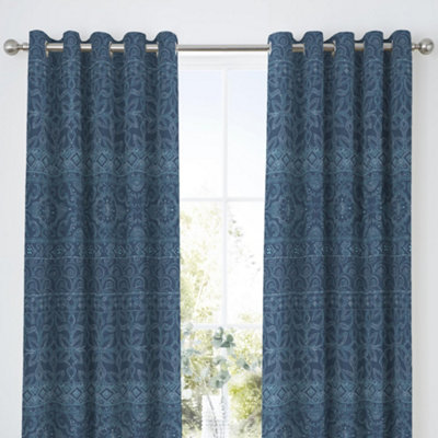 Rohini Easy Care Pair of Pencil Pleat Curtains