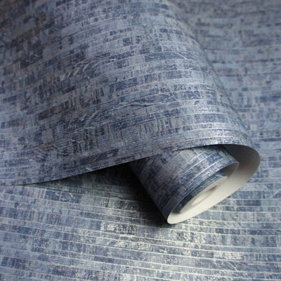 Roka Striped Wallpaper Navy Holden 91122