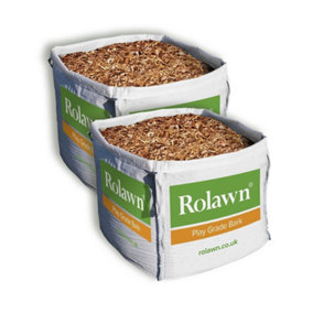 Rolawn Play Grade Bark Chippings Bulk Bag (Pine) - 2 Bags - 1000 Litres