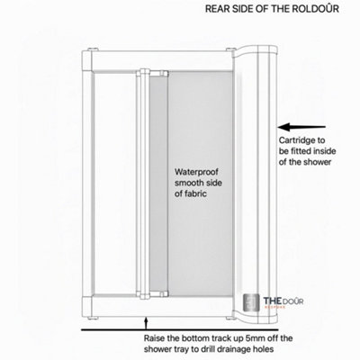 ROLdour Campervan / RV Shower Door 1500mm up to 2000mm Tall Custom Made ...