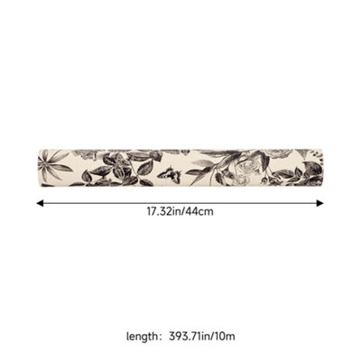 Roll of Self-Adhesive Floral Wallpaper 1000cm x 44cm