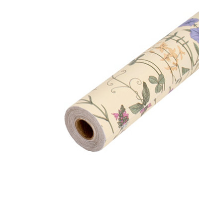 Roll of Self-Adhesive Floral Wallpaper 1000cm x 44cm