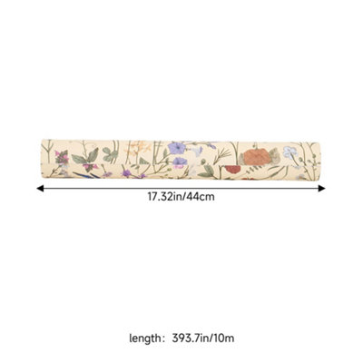 Roll of Self-Adhesive Floral Wallpaper 1000cm x 44cm