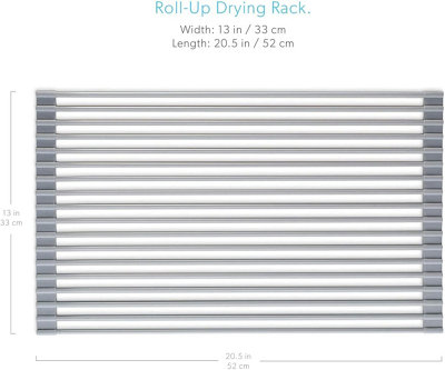 Roll Up Dish Drying Rack 52cm x 33cm