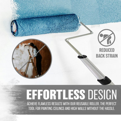 Roller Frame Painting Tool Decorating Extension Handle Ceiling Telescopic Paint