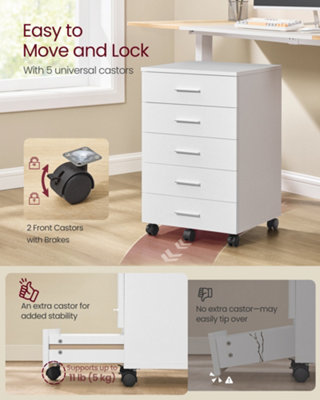 Rolling Filing Cabinet, Pedestal File Cabinet with Wheels, Printer ...