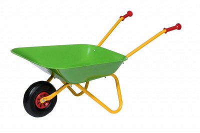 Rolly Green Metal Childrens Wheelbarrow