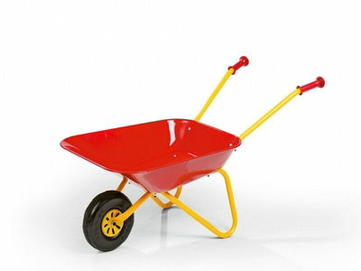 Rolly Red Metal Childrens Wheelbarrow