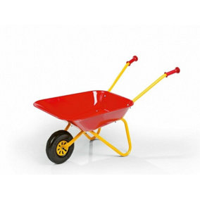 Rolly Red Metal Childrens Wheelbarrow