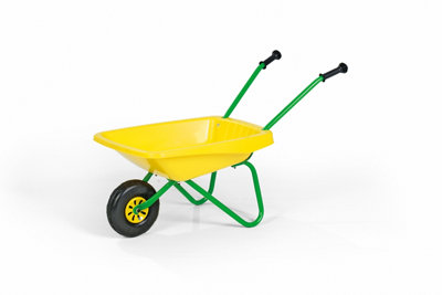 Rolly Yellow & Green Childrens Wheelbarrow