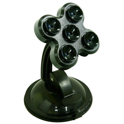 Rolson Adjustable Universal Gadget Holder Suitable for All Flat Surface, Black