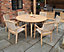 ROMA 150cm 6 Seat Set with Rope Stacking Chairs