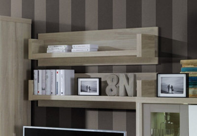 Roma 6 Wall Shelf in Elm - W1100mm H280mm D180mm, Practical and Sleek