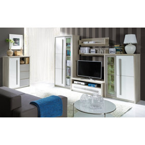 Roma A Entertainment Unit for TVs Up To 49" - W3000mm H1940mm D530mm, Sleek and Modern
