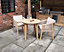 ROMA Bistro Set with Rope Lounge Dining Chairs