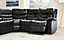 Roma Black 5 Seater Recliner Corner Sofa Set