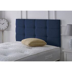 Roma Chenille 2ft6 Small Single 20" Headboard - Blue