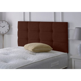 Roma Chenille 2ft6 Small Single 20" Headboard - Brown