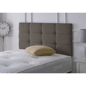 Roma Chenille 2ft6 Small Single 20" Headboard - Charcoal