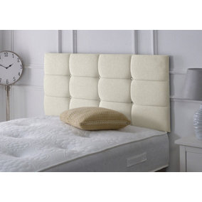 Roma Chenille 2ft6 Small Single 20" Headboard - Ivory