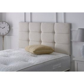 Roma Chenille 3ft Single 20" Headboard - Stone