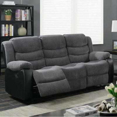 Grey cord 2025 recliner sofa