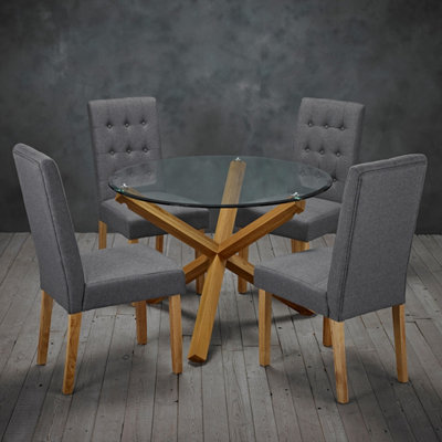 Roma Dining Chair Grey (Pack of 2)