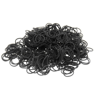 Roma Horse Plaiting Bands (Pack of 500) Black (One Size) | DIY at B&Q