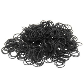 Roma Horse Plaiting Bands (Pack of 500) Black (One Size)