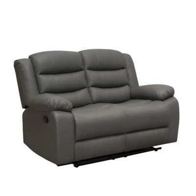 Roma Leather Recliner 2 Seater, Armchair Inspired Home Theatre and Living Room Sofa