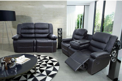 Roma Leather Recliner Sofa Set