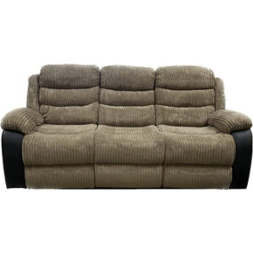 Roma Leather Recliner 3 Seater, Armchair Inspired Home Theater and Living Room Sofa