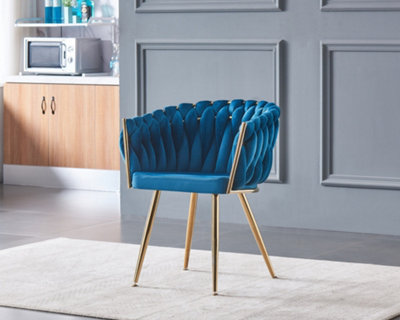 Blue dining chairs set of online 6