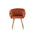 Roma Lux Knot Velvet Dining Chairs Single, Orange