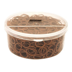 Roma Plait Aid Rubber Bands (Tub Of 800) Chestnut (One Size)