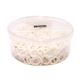 Roma Plait Aid Rubber Bands (Tub Of 800) White (One Size)