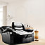 Roma Recliner Leather 3 Plus 2 Seater Sofa Set, Armchair Inspired Home Theatre and Living Room Seating  Black