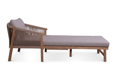 Roma Rope Sun Lounger with side table - 8