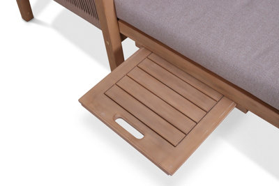 Roma Rope Sun Lounger with side table - 9