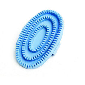 Roma Rubber Horse Curry Comb Blue (L)