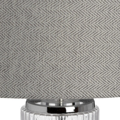 Roma Sleek Carved Glass Table Lamp