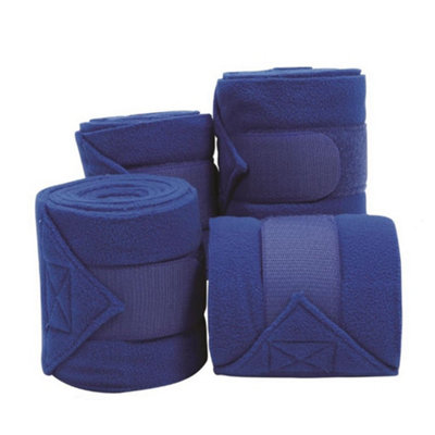 Roma Thick Polo Bandages (Pack Of 4) Bright Blue (One Size) Price Comparisons | Compare The Build
